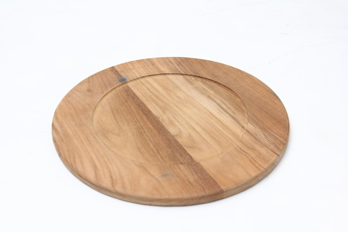 Before: Teak Charger Plate + Teak Oval Tray